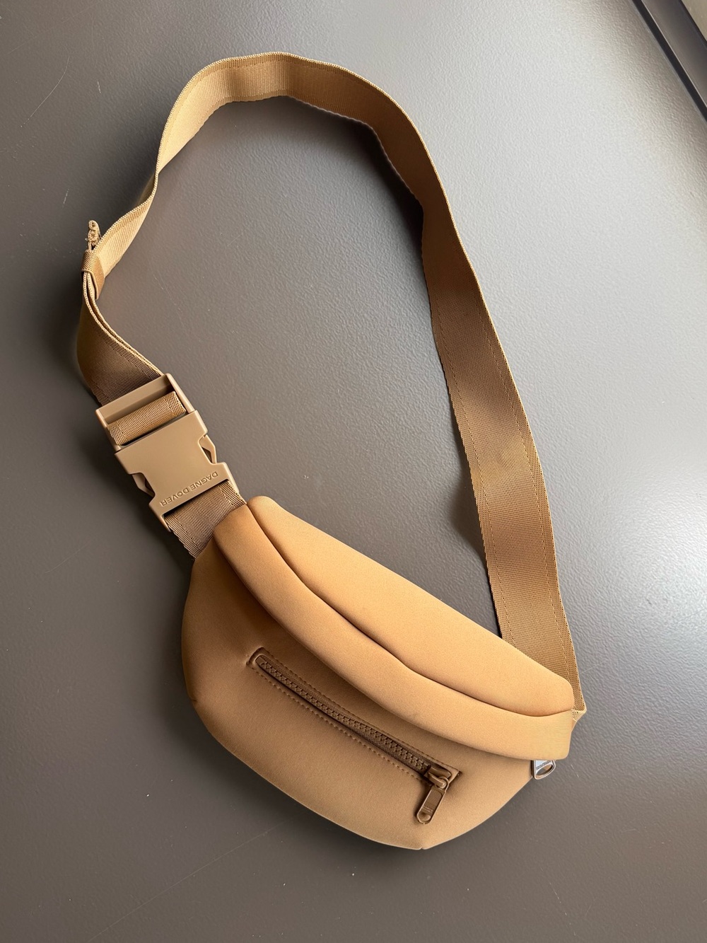 Dagne Dover Neoprene Ace Fanny Pack in Camel